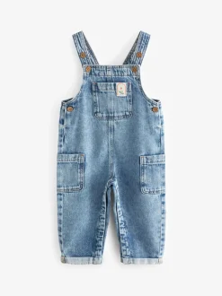 Rompertjes En Tuinbroeken|Sets En Combisets|Next Denim - 100% katoenen bretelbroek (3 mnd-7 jr)