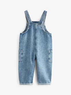 Rompertjes En Tuinbroeken|Sets En Combisets|Next Denim - 100% katoenen bretelbroek (3 mnd-7 jr)