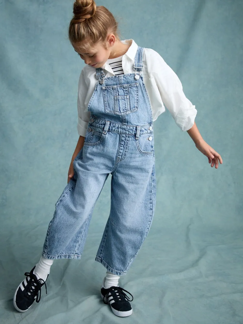 Tuinbroeken|Jumpsuits En Playsuits*Next Denim - Barrel 100% katoenen bretelbroeken (3-16jr)