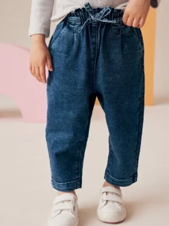 Jeans En Joggingbroeken|Jeans|Next - Jeans met gestrikte taille (3 mnd-7 jr) Denim