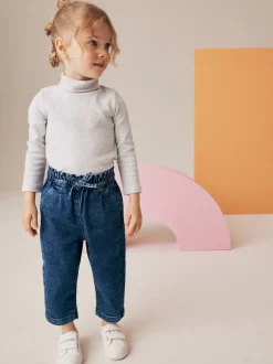 Jeans En Joggingbroeken|Jeans|Next - Jeans met gestrikte taille (3 mnd-7 jr) Denim