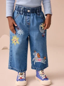 Jeans En Joggingbroeken|Jeans|Next Denim - Jeans versierd met eenhoorns (3mnd-7jr)