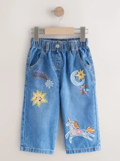 Jeans En Joggingbroeken|Jeans|Next Denim - Jeans versierd met eenhoorns (3mnd-7jr)