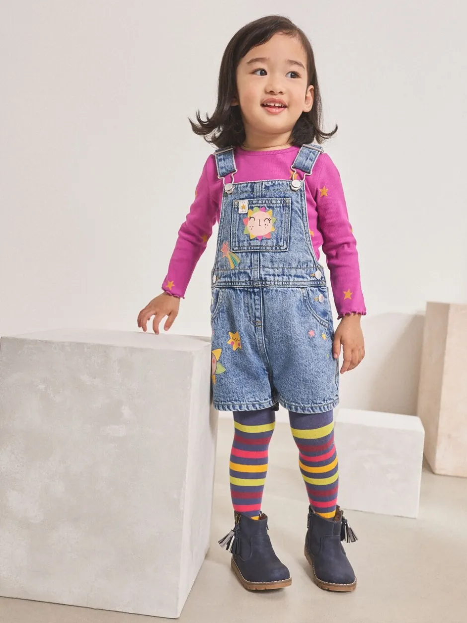 Jumpsuits En Playsuits|Next Denim - Set met kosmische tuinbroek (3mnd -7jr)