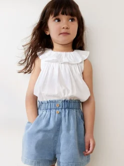 Shorts|Shorts En Rokken|Next - Short met knopen (3 mnd-7 jr) Denim