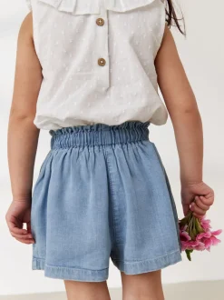 Shorts|Shorts En Rokken|Next - Short met knopen (3 mnd-7 jr) Denim