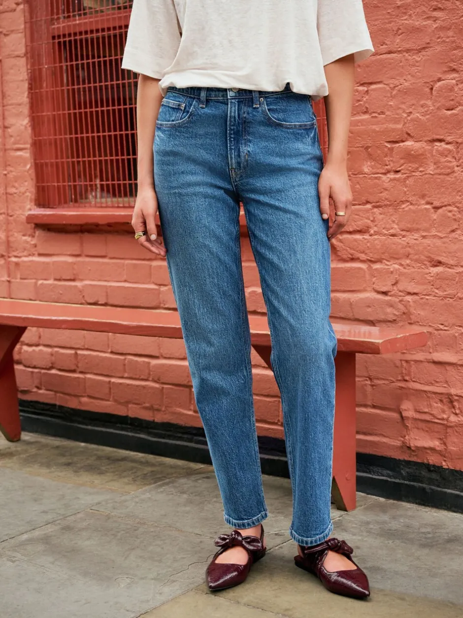 Jeans*Next - Mom Comfort Jeans met Stretch Column Denim donkerblauw