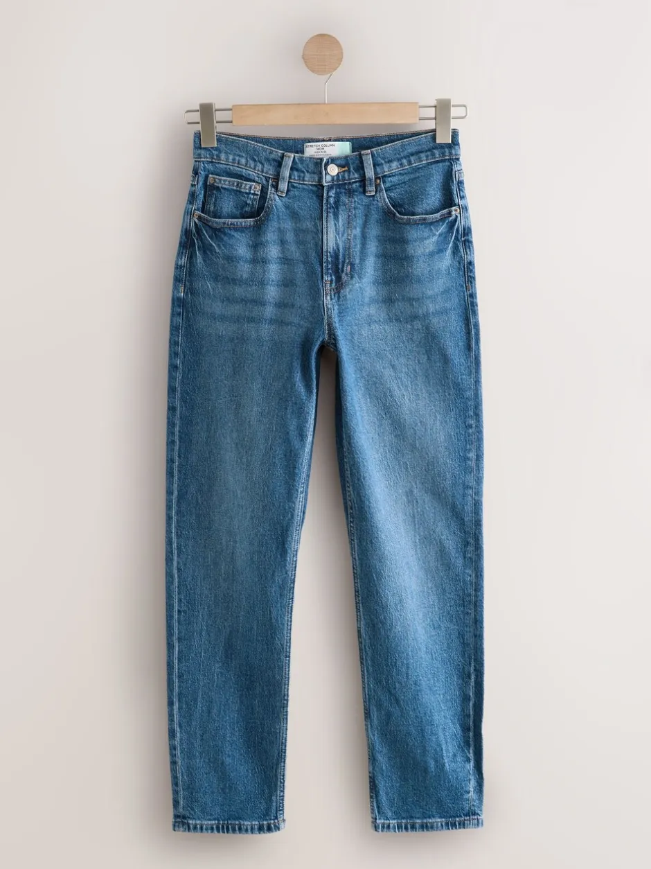 Jeans*Next - Mom Comfort Jeans met Stretch Column Denim donkerblauw