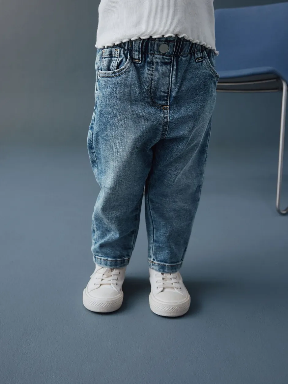 Jeans En Joggingbroeken|Jeans|Next - Mom jeans (3 mnd-7 jr) Denim met halve wassing