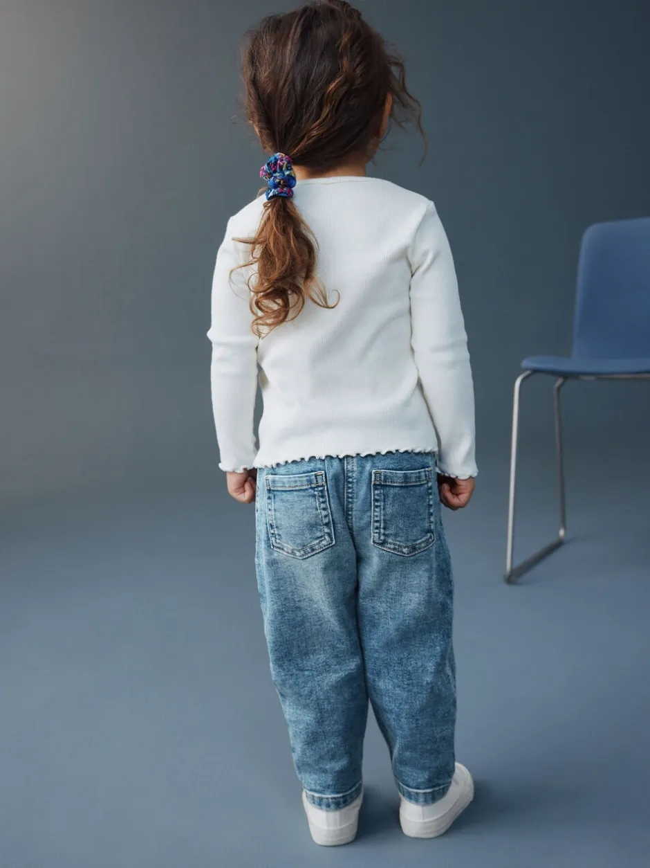 Jeans En Joggingbroeken|Jeans|Next - Mom jeans (3 mnd-7 jr) Denim met halve wassing