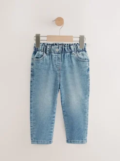 Jeans En Joggingbroeken|Jeans|Next - Mom jeans (3 mnd-7 jr) Denim met halve wassing