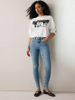 Jeans|Next Denim midblauw - Superzachte skinny jeans