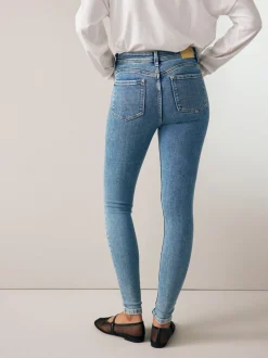 Jeans|Next Denim midblauw - Superzachte skinny jeans