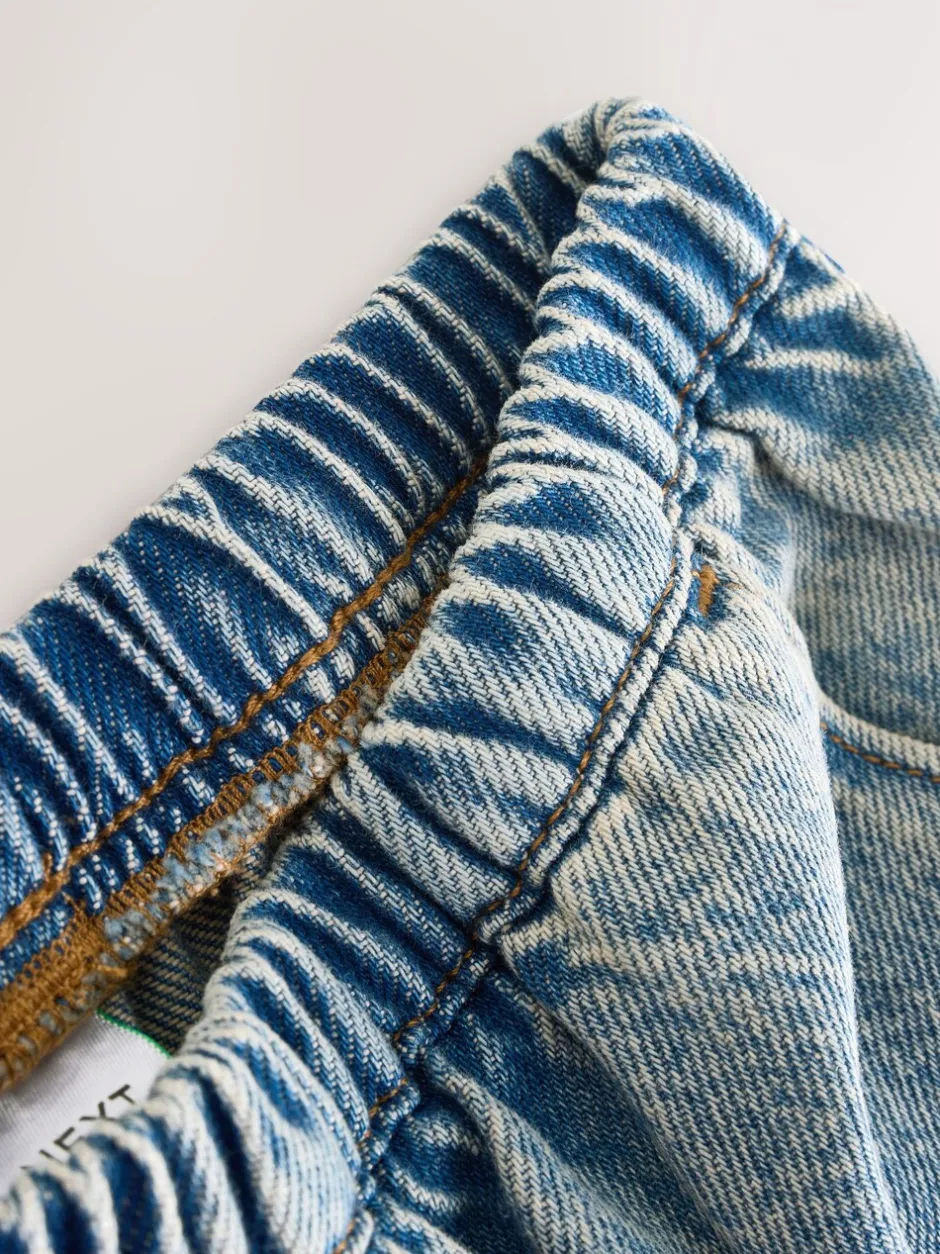 Jeans|Next - Barrel jeans met elastische taille (3-16jr) Denim tint