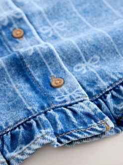 Overhemden En Blouses*Next Denimblauw - Denim Bow Sleeveless Waistcoat (3-16yrs)
