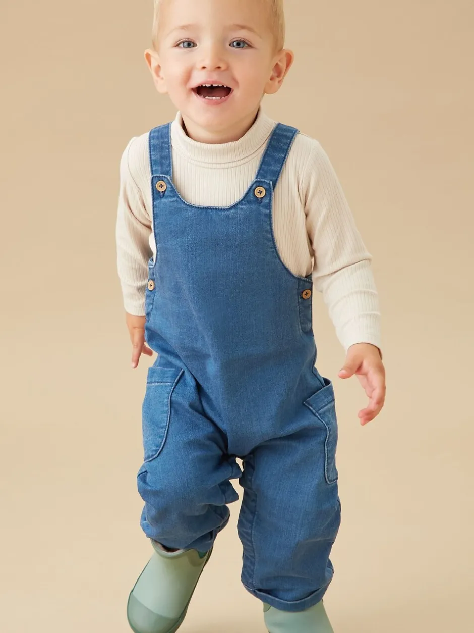 Tuinbroeken|Jumpsuits En Playsuits|Mori - Supersoft Dungarees Denimblauw