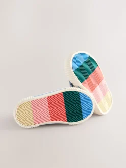 Sneakers|Next Denimblauw met regenboog - Hoge sneakers