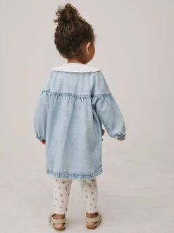 Jurken|Jurken|Next Denimkarakter - Set van overhemdjurk en legging (3mnd-8jr)