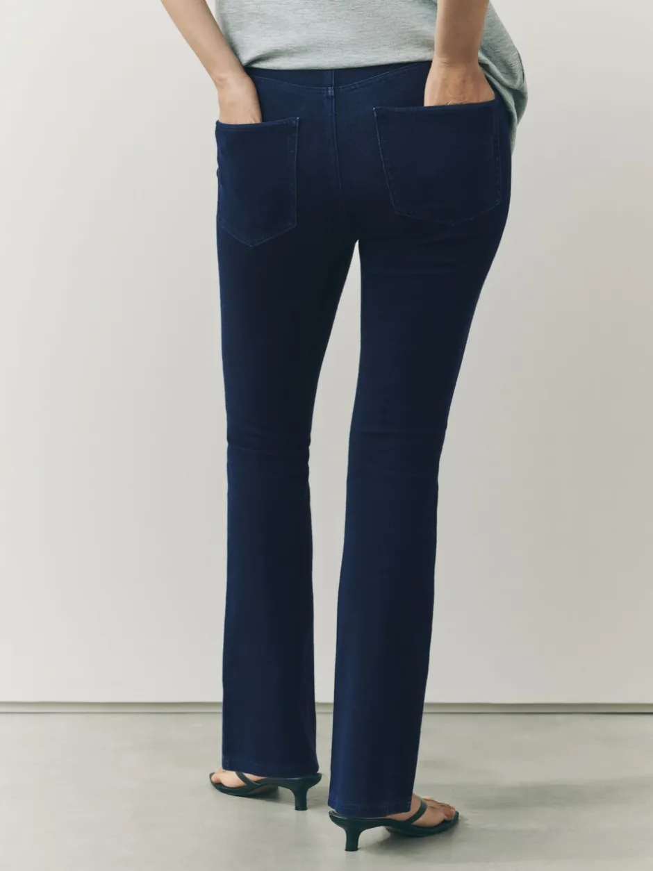 Leggings En Joggingbroeken*Next - Check Jersey Bootcut Leggings Denim-wassing