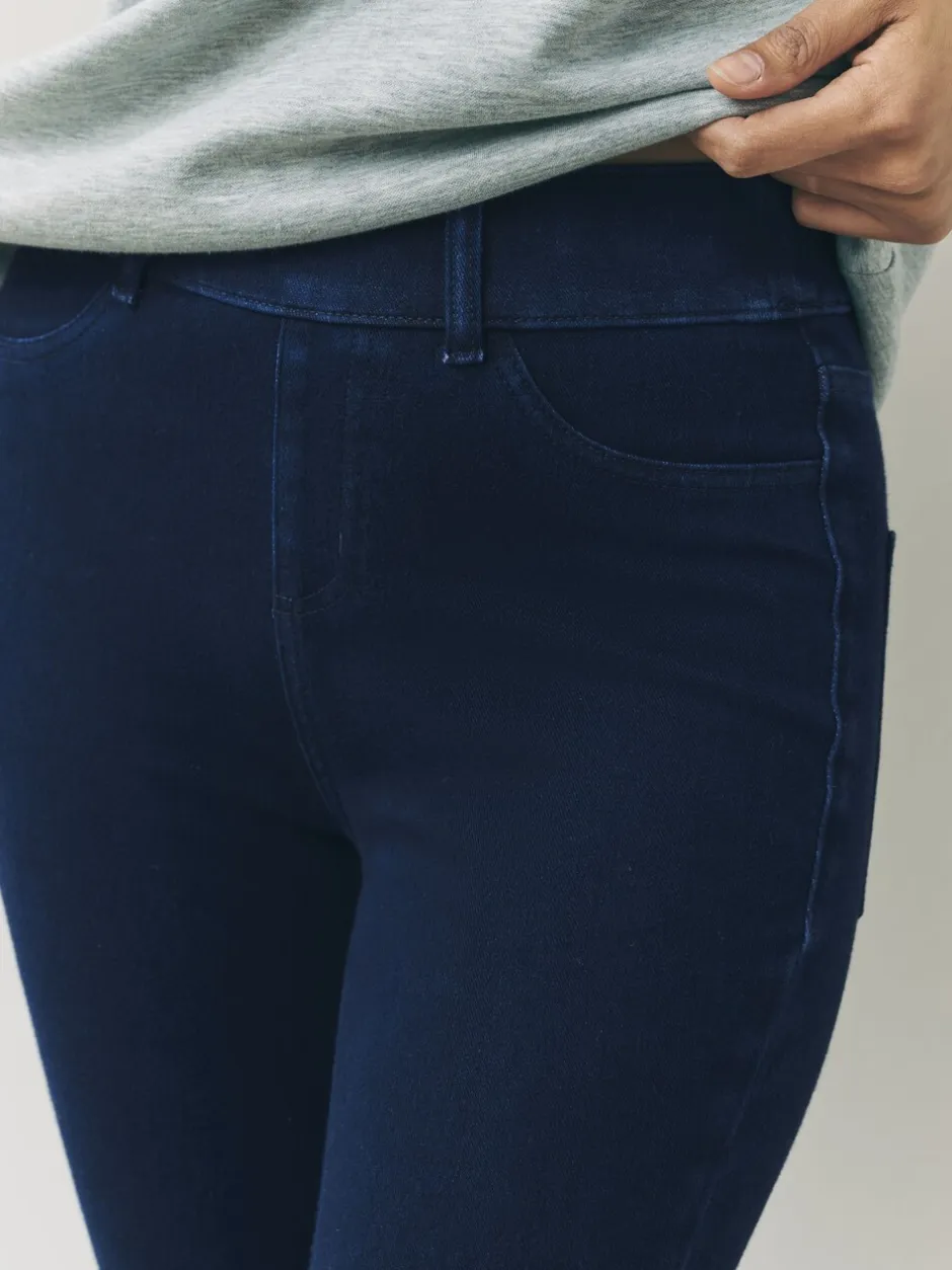 Leggings En Joggingbroeken*Next - Check Jersey Bootcut Leggings Denim-wassing