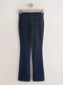 Leggings En Joggingbroeken*Next - Check Jersey Bootcut Leggings Denim-wassing