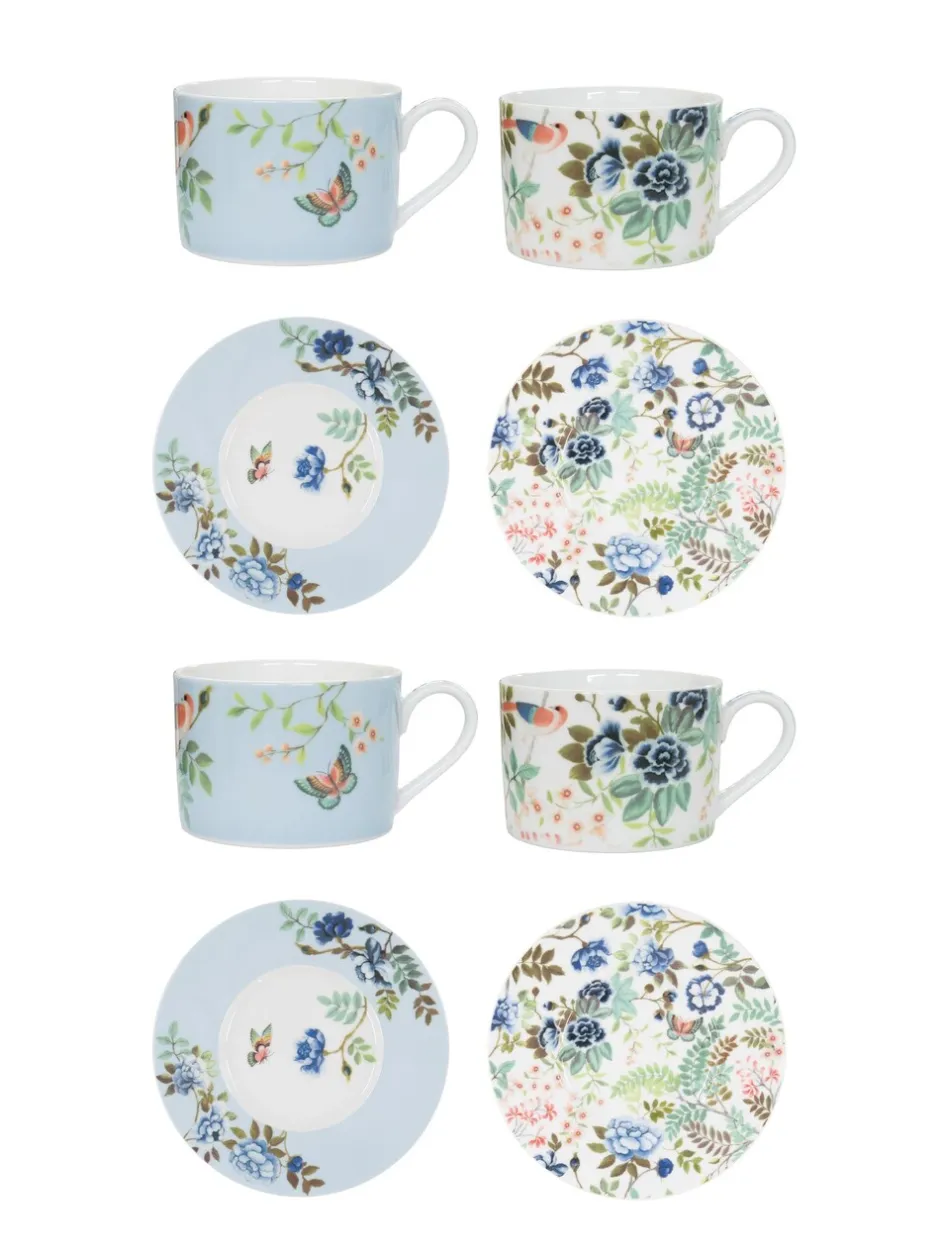 Mokken En Koppen*Designer's Guild Designers Guild - Porcelaine De Chine - 4 theekopjes en -schotels