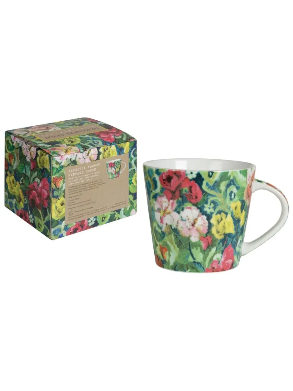 Mokken En Koppen|Designer's Guild Designers Guild Set of 4 Tapestry Flower Mugs