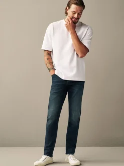 Jeans|Next Diepblauw - Slim Fit - Authentieke stretch denim jeans