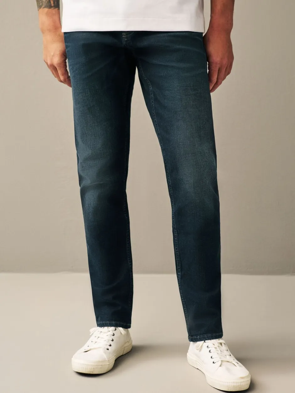 Jeans|Next Diepblauw - Slim Fit - Authentieke stretch denim jeans