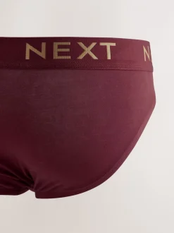 Ondergoed|Ondergoed|Next - Verpakking van 5 - Katoenrijke slips Dieprode/Groen/Blauwe kleur