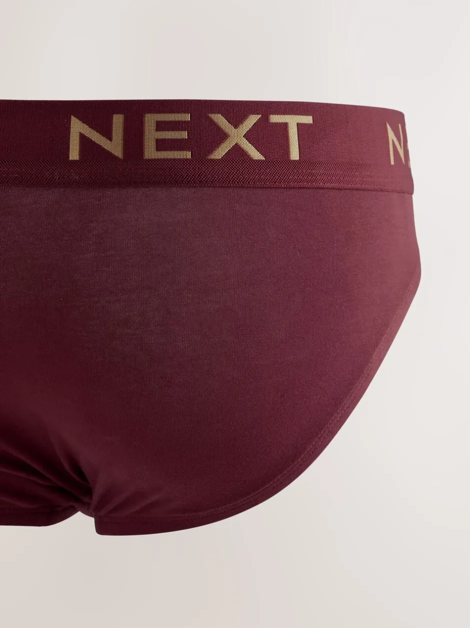 Ondergoed|Ondergoed|Next - Verpakking van 5 - Katoenrijke slips Dieprode/Groen/Blauwe kleur