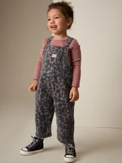 Sets En Combisets|Rompertjes En Tuinbroeken*Next - Denim tuinbroek (3mnd -7jr) Dierenprint