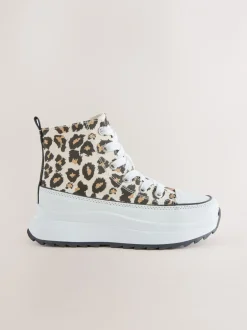 Sneakers*Next - Extra Chunky Lace-Up With Zip Trainers Dierenprint