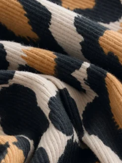 Jurken|Jurken|Next Dierenprint - Geribbelde jurk met lange mouwen (3mnd-7jr)