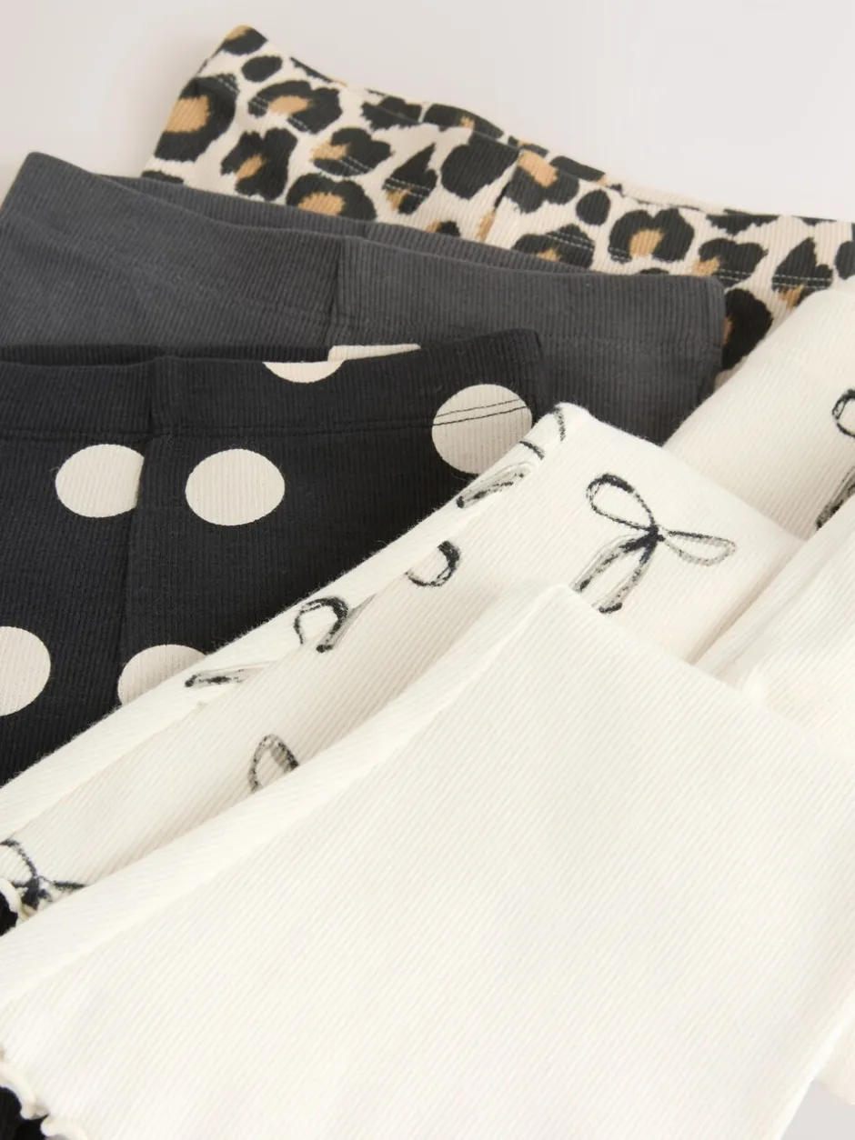 Broeken En Leggings*Next - Set van 5 flared leggings (3mnd-7jr) Dierenprint