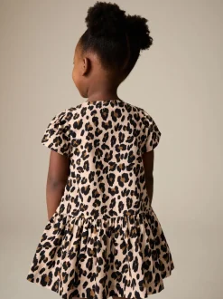 Jurken|Jurken|Next - Short Sleeve Cotton Dress (3mths-8yrs) Dierenprint