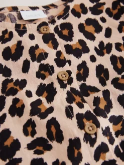 Jurken|Jurken|Next - Short Sleeve Cotton Dress (3mths-8yrs) Dierenprint