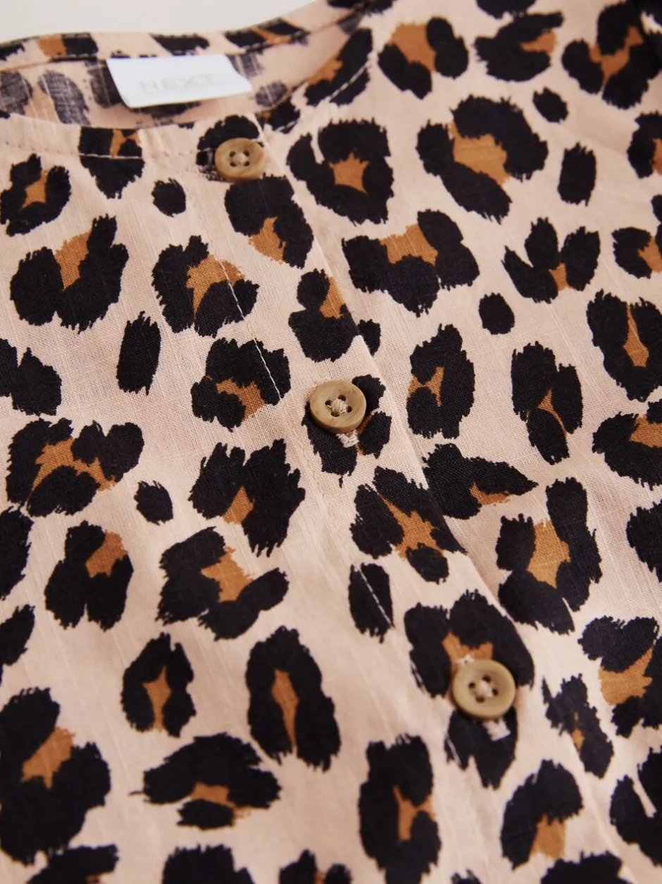 Jurken|Jurken|Next - Short Sleeve Cotton Dress (3mths-8yrs) Dierenprint