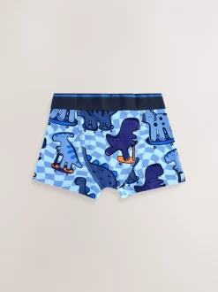 Ondergoed*Next - Junior karakter trunks 5 verpakking (1,5-16jr) Dino Checkerboard