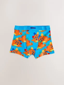 Ondergoed*Next Diverse kleuren met dinosaurusprint - Set van 7 boxershorts met zachte tailleband (1,5-10 jr)