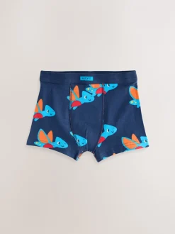 Ondergoed*Next Diverse kleuren met dinosaurusprint - Set van 7 boxershorts met zachte tailleband (1,5-10 jr)