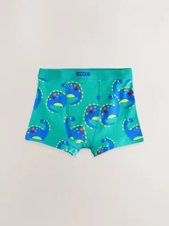 Ondergoed*Next Diverse kleuren met dinosaurusprint - Set van 7 boxershorts met zachte tailleband (1,5-10 jr)