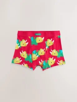 Ondergoed*Next Diverse kleuren met dinosaurusprint - Set van 7 boxershorts met zachte tailleband (1,5-10 jr)