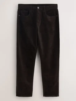 Broeken En Chino's|Next - Motionflex Corduroy Stretch Trousers Donker bordeauxrood