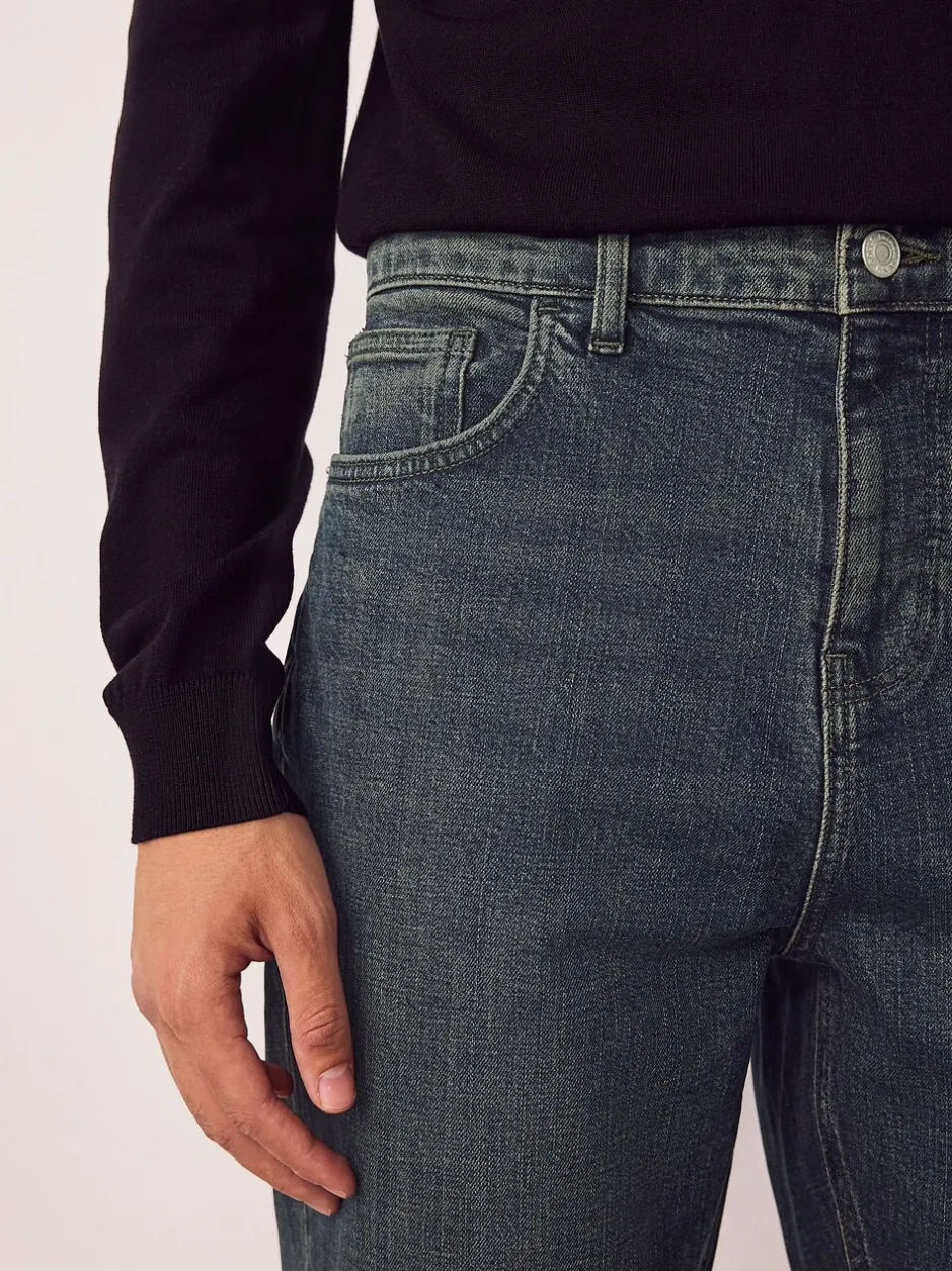 Jeans|Next - Bootcut - Vintage wash denim jeans Donker getint