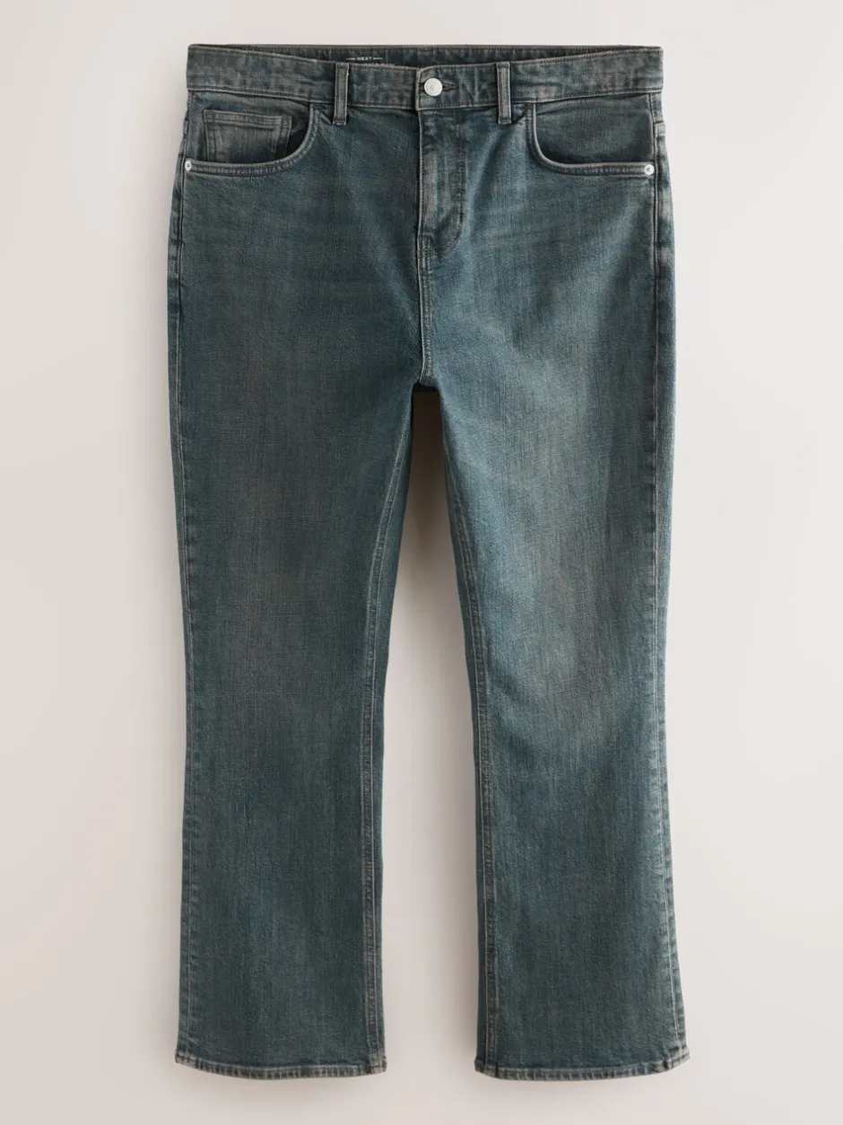 Jeans|Next - Bootcut - Vintage wash denim jeans Donker getint