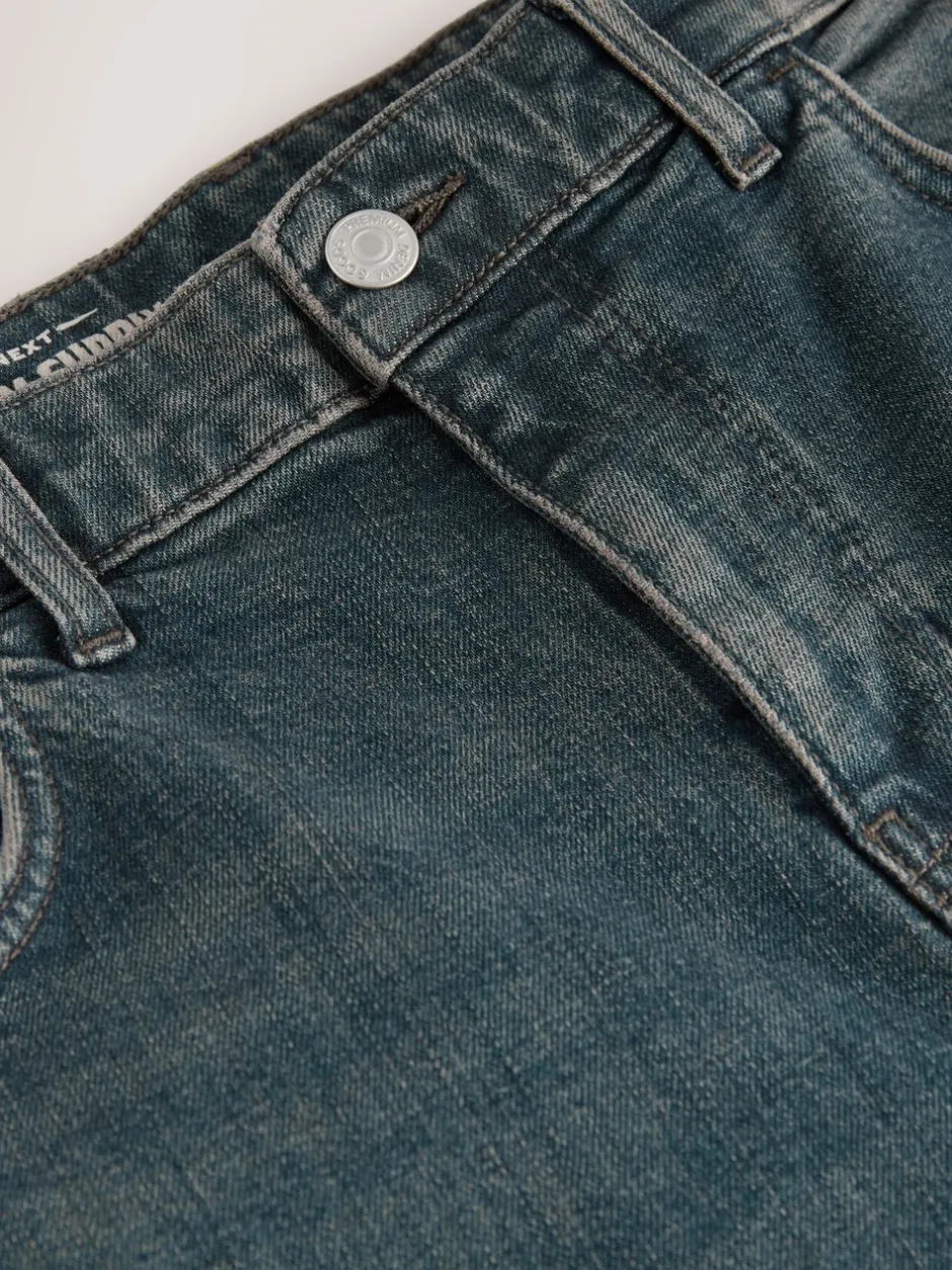Jeans|Next - Bootcut - Vintage wash denim jeans Donker getint