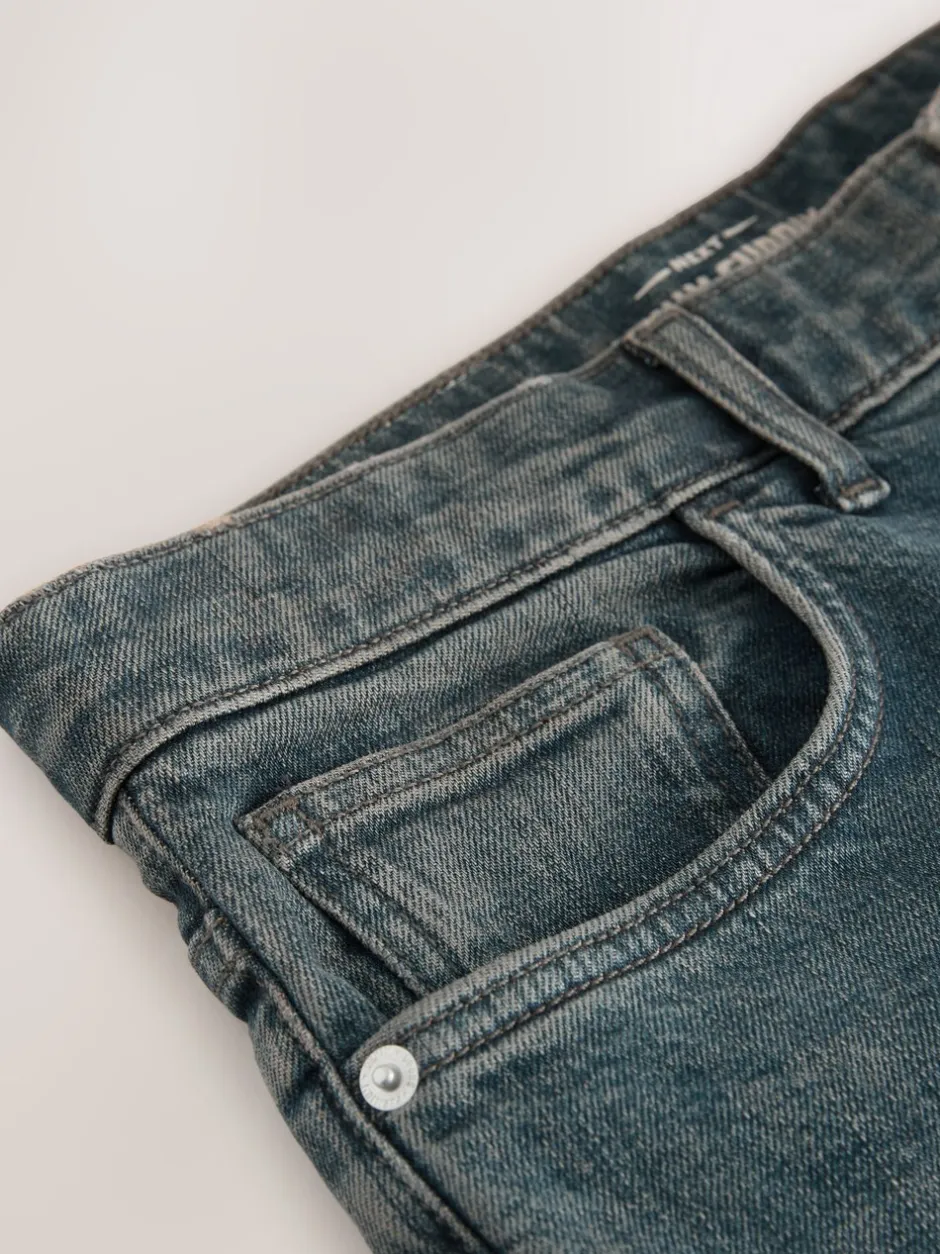 Jeans|Next - Bootcut - Vintage wash denim jeans Donker getint