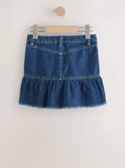 Shorts En Rokken*Next - Katoenen rok (3-16jr) Donker gewassen denim