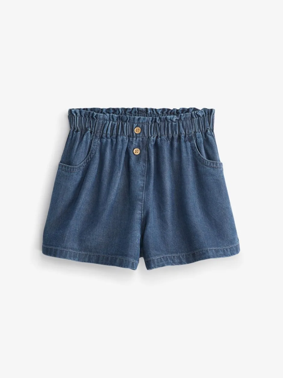 Shorts|Shorts En Rokken*Next - Short met knopen (3 mnd-7 jr) Donker gewassen denim